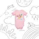 1st Birthday T-Shirt - Pastel Globe & Balloons - Baby Boy or Girl Birthday Outfit - Soft Cotton Toddler Tee - Keepsake Gift