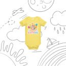 1st Birthday T-Shirt - Pastel Globe & Balloons - Baby Boy or Girl Birthday Outfit - Soft Cotton Toddler Tee - Keepsake Gift