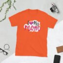 "I Love My Mom" t-shirt design, a sweet gift for women.