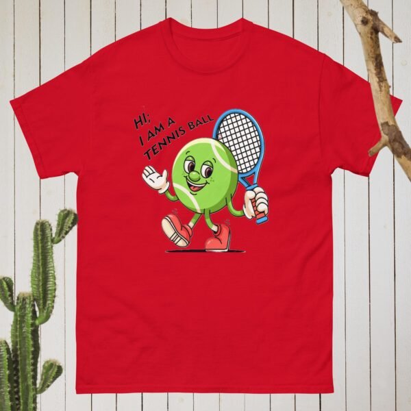 Fun Tennis Shirt featuring colorful tennis-themed design.