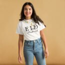 Youth wearing unisex classic shirt in casual style