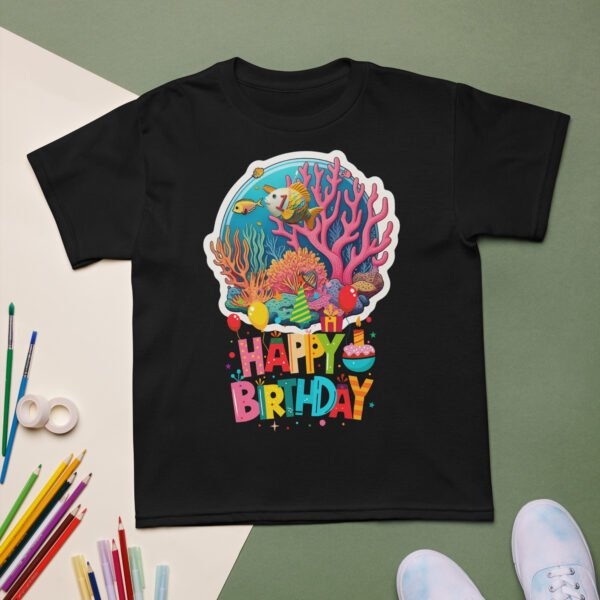 Ocean Theme Party Shirt – Fun Kids Birthday Tee with Sea Creatures - Image 2