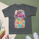 Pink Truck Birthday Shirt – Vintage-Inspired T-Shirt for Boys & Girls