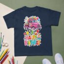 Pink Truck Birthday Shirt – Vintage-Inspired T-Shirt for Boys & Girls