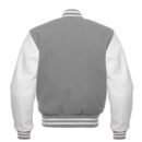 Gray Varsity Jacket Style
