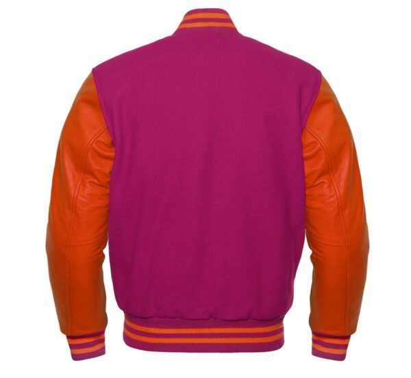 Hot Pink Varsity Jacket – Unisex Bold Street Style - Image 2