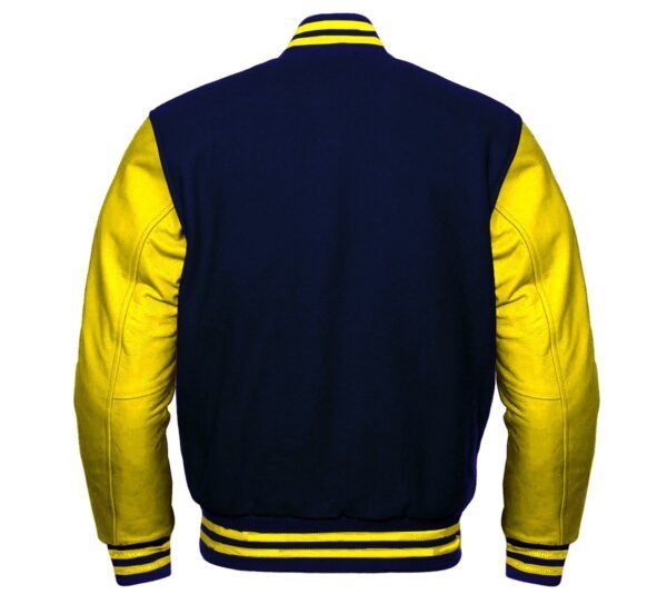 Navy Blue Bomber Varsity Jacket – Classic Style - Image 2