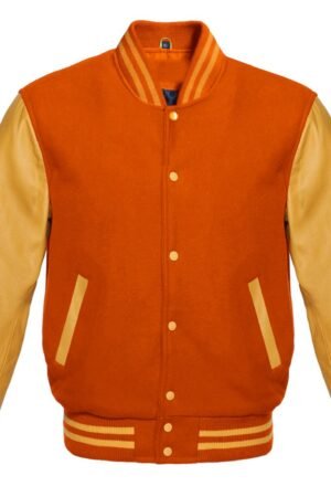 Orange Varsity Jacket – Bold, Bright & Stylish Choice