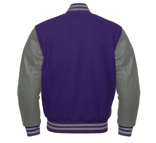 Purple Varsity Jacket Style Outerwear - Image 2
