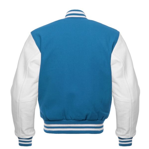 Sky Blue Varsity Jacket – Fresh, Bold, and Timeless Style - Image 2