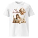 Trendy Eid Shirts 2025 – white unisex cotton shirt with Eid ul Azha sheep design