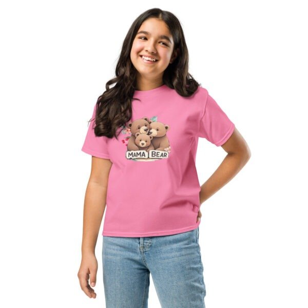 Mama's Boy Youth T-Shirt | Cute Bear Graphic Tee for Kids | pkhubofficial.com - Image 13