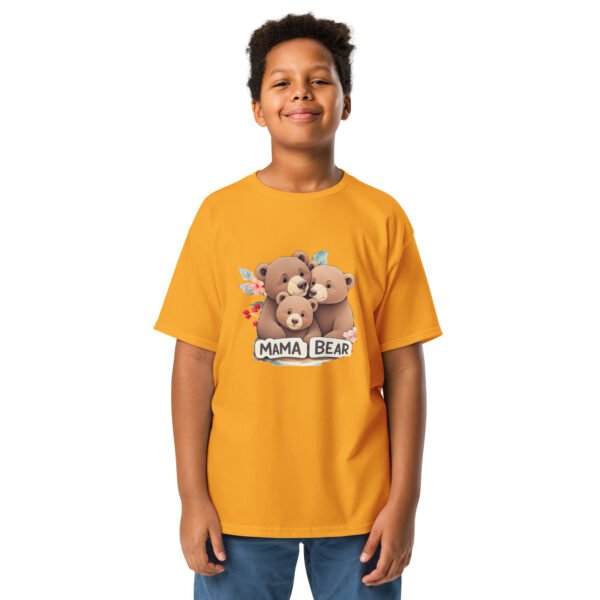 Mama's Boy Youth T-Shirt | Cute Bear Graphic Tee for Kids | pkhubofficial.com - Image 16