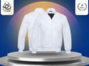 White Strip Shoulder Satin Jacket