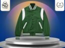 Green Strip Shoulder Satin Jacket