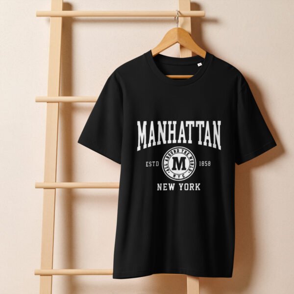 Manhattan NewYork Unisex organic ribbed neck t-shirt