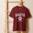Manhattan NewYork Unisex organic ribbed neck t-shirt