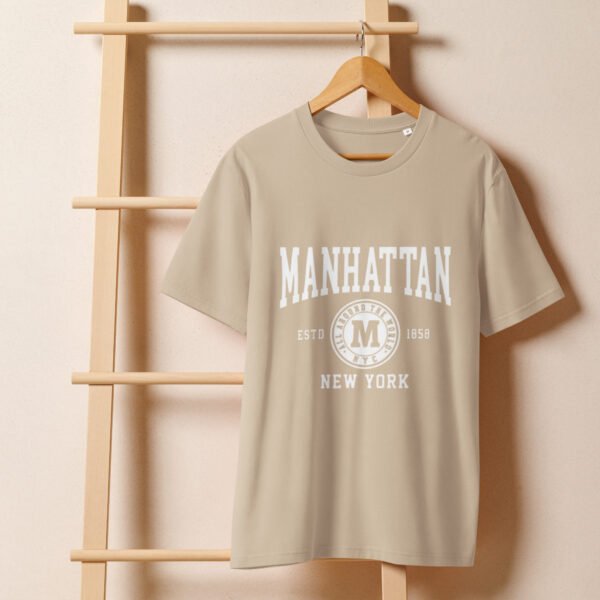 Manhattan NewYork Unisex organic ribbed neck t-shirt - Image 11