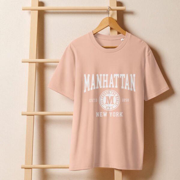 Manhattan NewYork Unisex organic ribbed neck t-shirt - Image 12