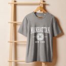 Manhattan NewYork Unisex organic ribbed neck t-shirt