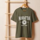 Manhattan NewYork Unisex organic ribbed neck t-shirt