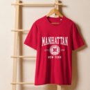Manhattan NewYork Unisex organic ribbed neck t-shirt