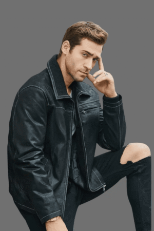Men’s Black Casual Leather Jacket